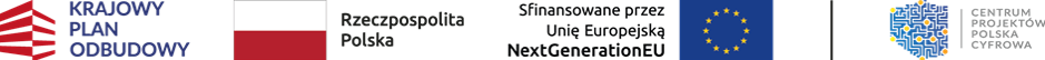 Logotypy KPO — Krajowy Plan Odbudowy, Rzeczpospolita Polska, Unia Europejska, CPPC